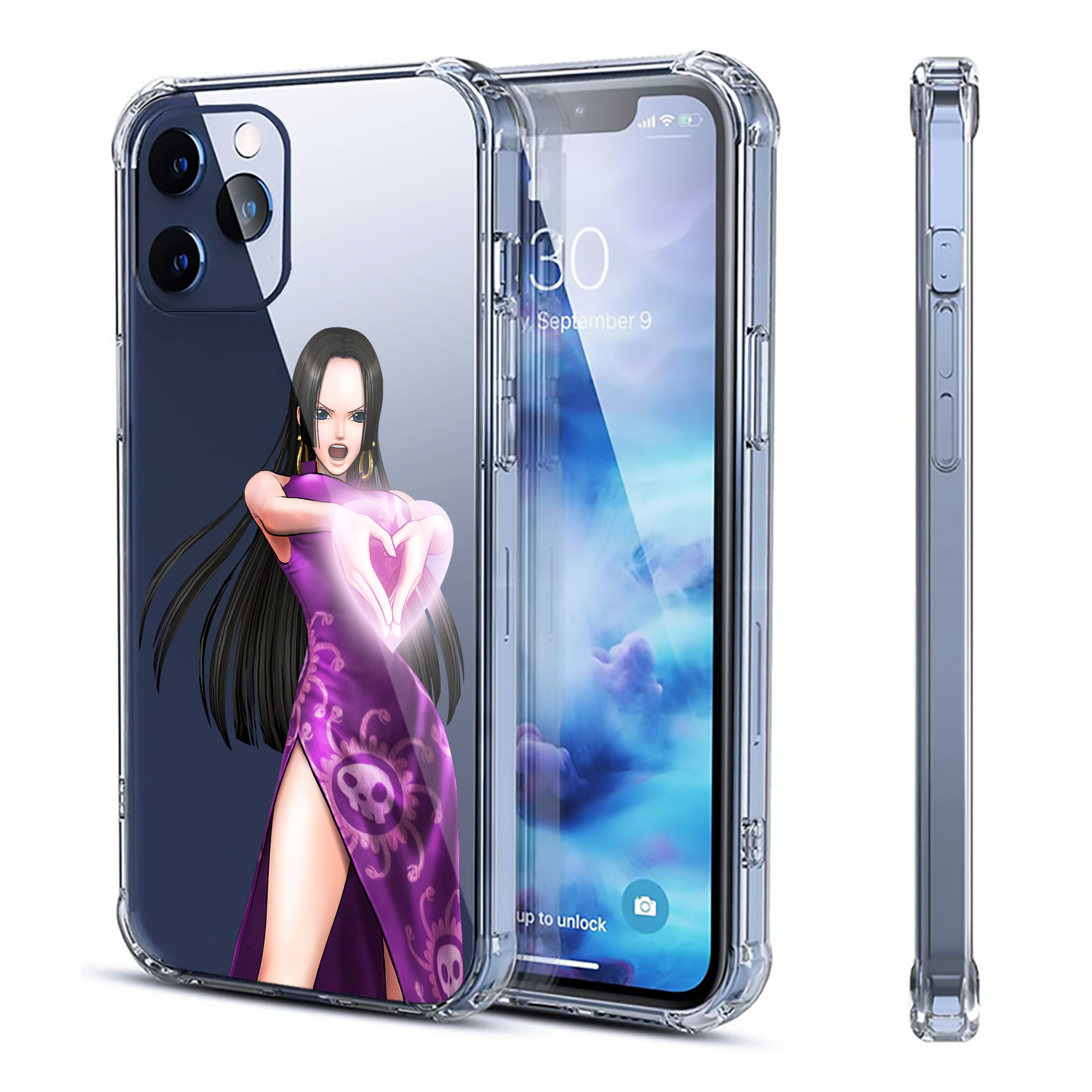 （画像用） ワンピース ボア・ハンコック ONE PIECE Boa·Hancock 【iPhone 12シリーズ対応】透明スマホケース（クリアソフトケース）